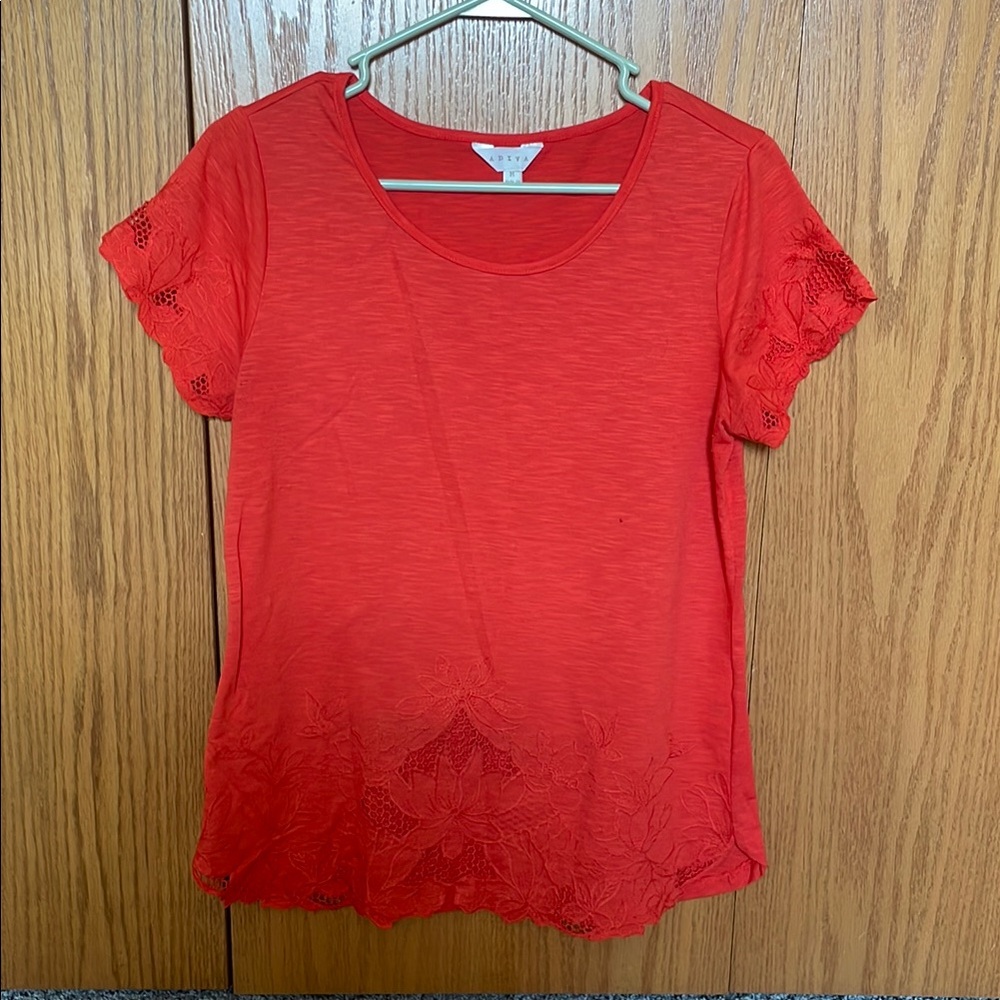 Adiva Red Short Sleeve T-Shirt